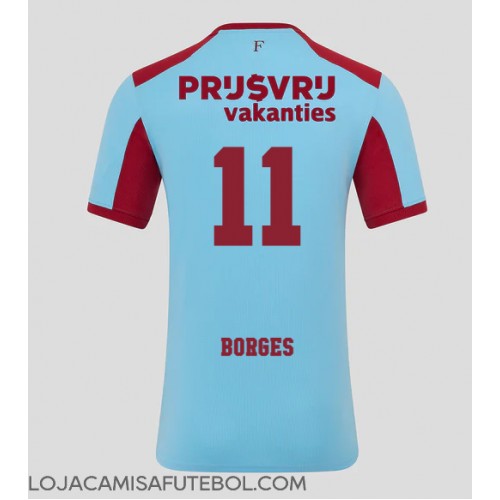 Camisa de Futebol Feyenoord Goncalo Borges #11 Equipamento Alternativo 2025-26 Manga Curta